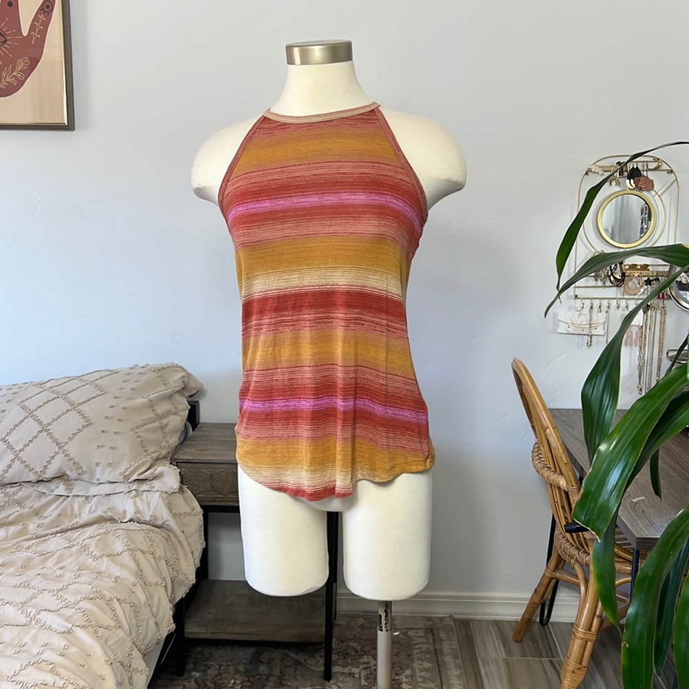 Striped high neck, tank top MAURICES